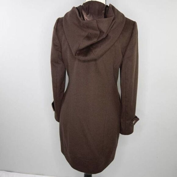 Vintage wool silk cashmere blend brown coat‎ - Picture 3 of 16